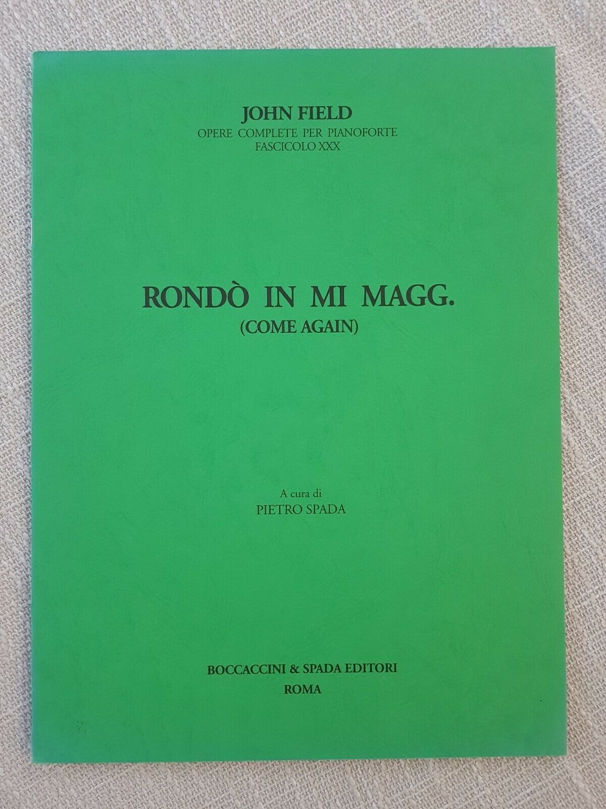 John Field Rondo In Mi Magg. E Major (Come Again) - Click Image to Close